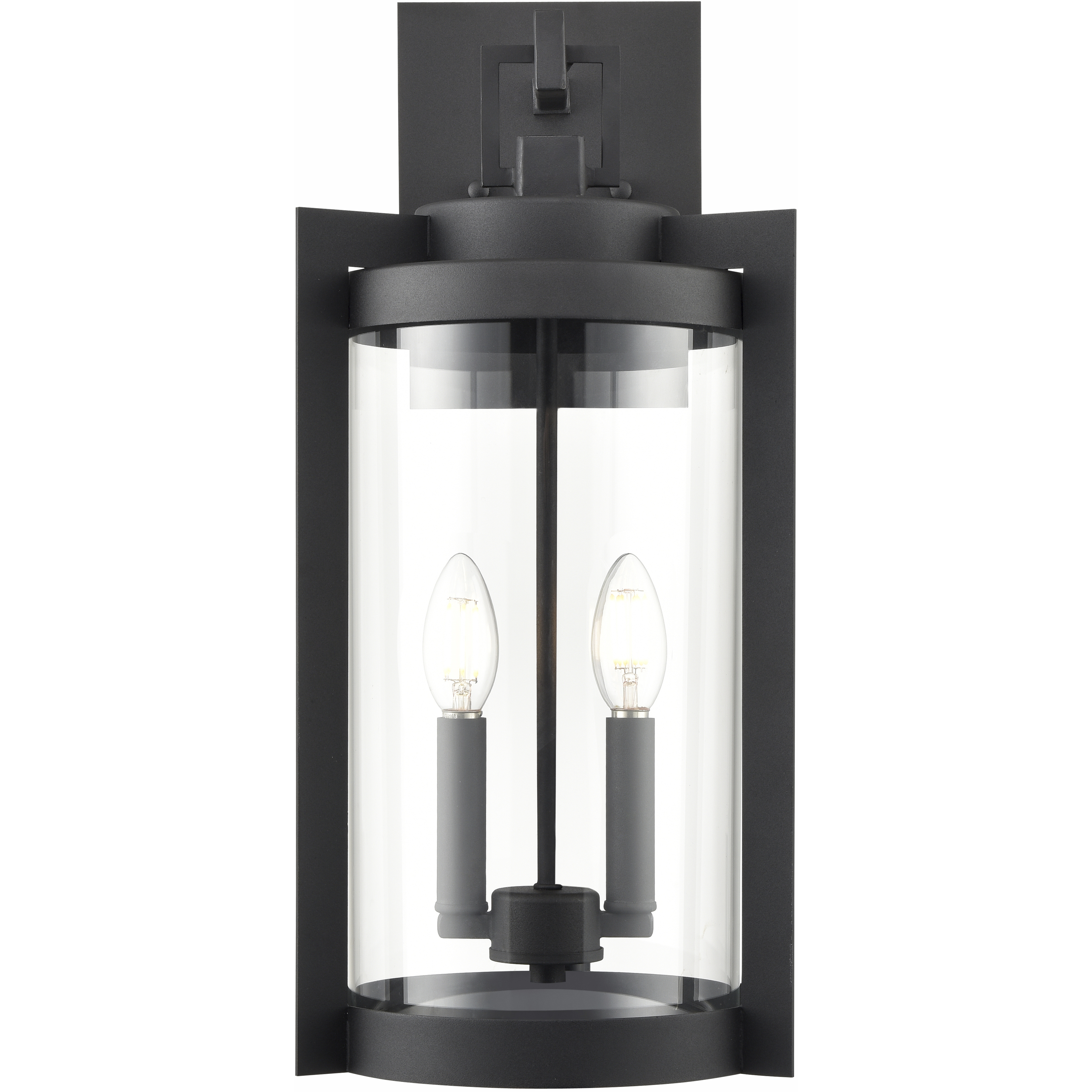 Ellway 2 Light 19.75 inch Textured Black Outdoor Wall Sconce